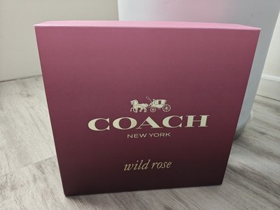 Coach Wild Rose Square Pink Gift Box Lid & Base Cardboard/Paper