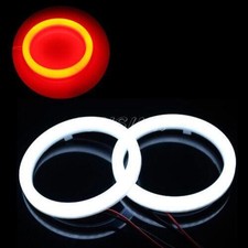 Pair 60-120mm Led Cob Light Angel Eyes Halo Rings Drl For Car Headlight Retrofit