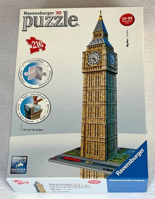 Ravensburger 3D-Puzzle 216 Teile, Big Ben, London, NEU (unbenutzt) eingeschweißt