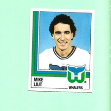 (1) MIKE LIUT 1987 PANINI  STICKER # 38 WHALERS GOALIE CARD (N1406)