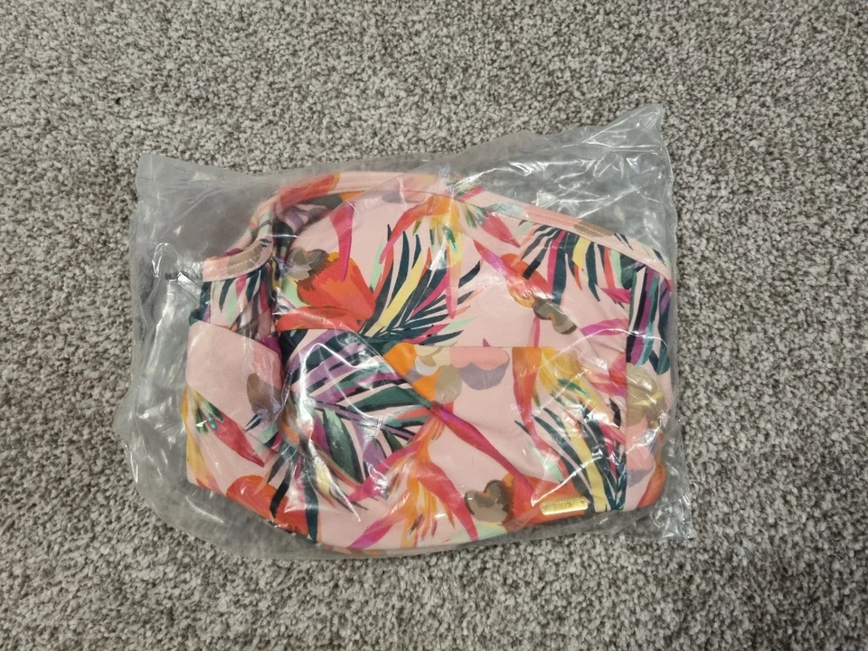 Panache Paradise gepolstertes Twist Bandeau Bikini Oberteil 36F brandneu mit Etikett - Bild 2 von 4