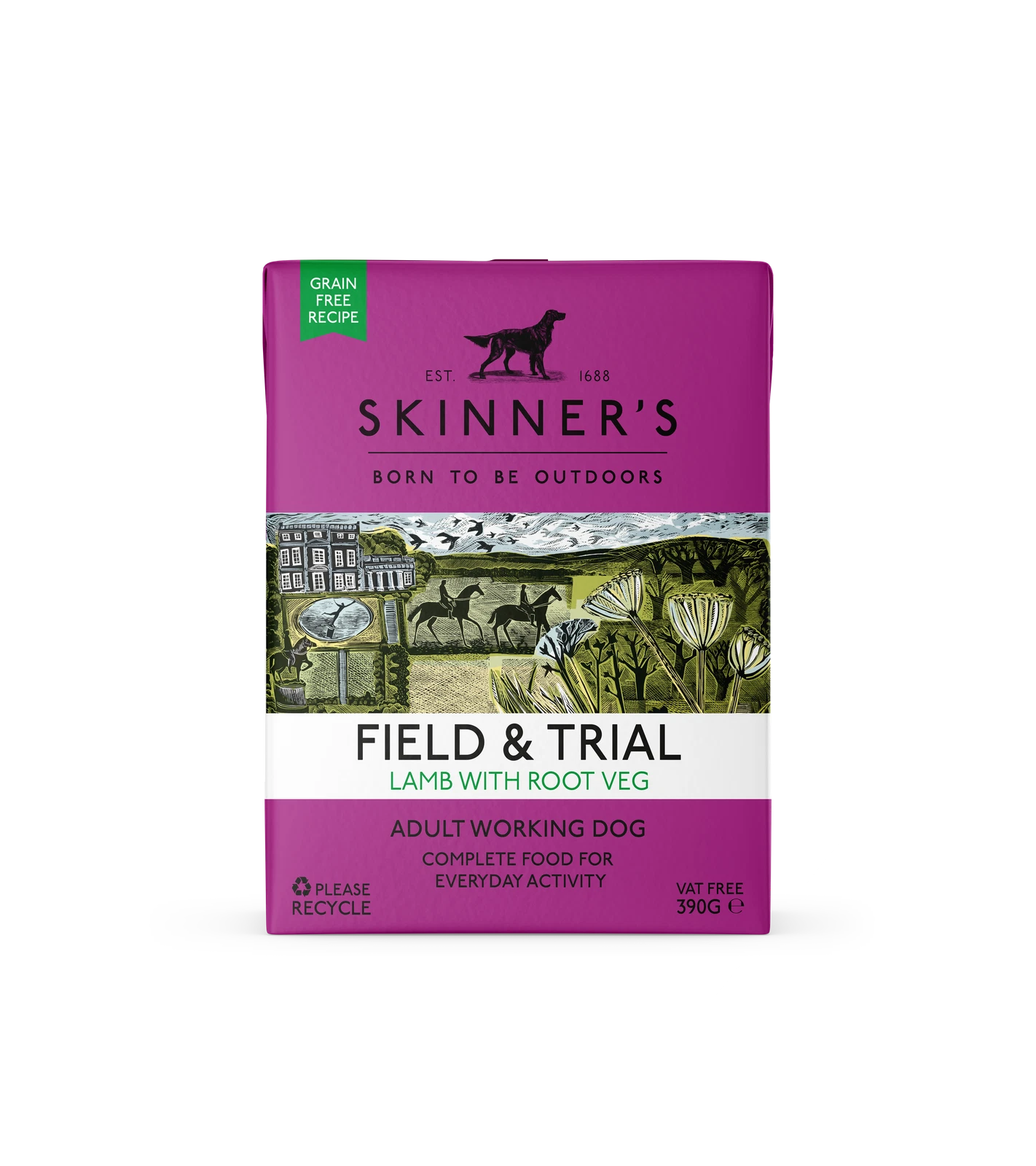 Skinner's Field & Trial Wet Working Adult Dog Food Lamb 18x390g - Image 2