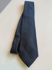 Drake's Necktie Tie All over small pattern Men's Used Authentic Navy Geometric