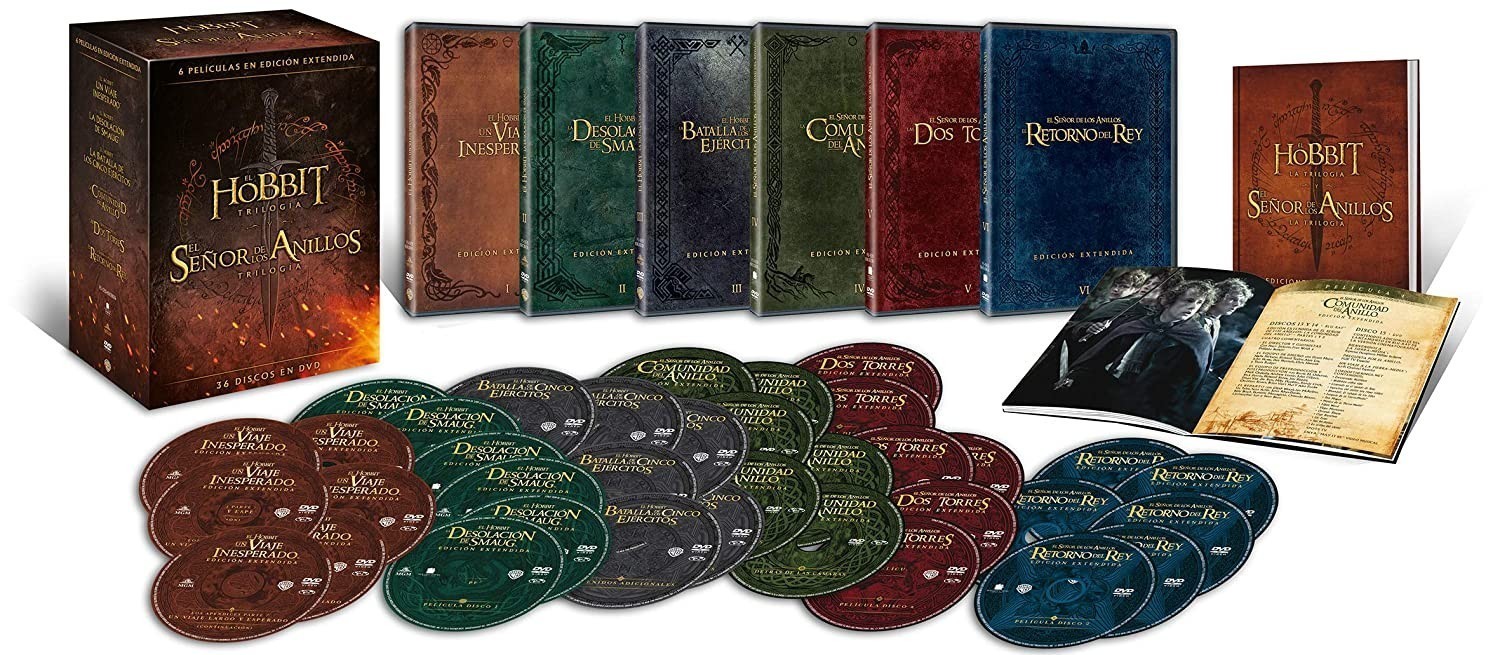 Pack Tierra Media (El Hobbit y El Señor de los Anillos) 6 películas edición exte