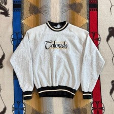 Vintage 90s University Of Colorado Buffaloes Embroidered Sweatshirt Size Medium