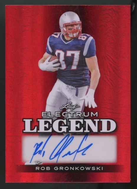 2024 Leaf Electrum Legend Rob Gronkowski Red Auto /2 #LA-RG1