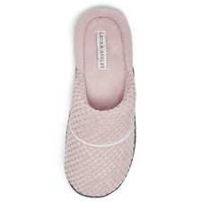 Laura Ashley Women's Spa Slip-On Rugged Scuff Slipper, X-Large, Vintage Pink