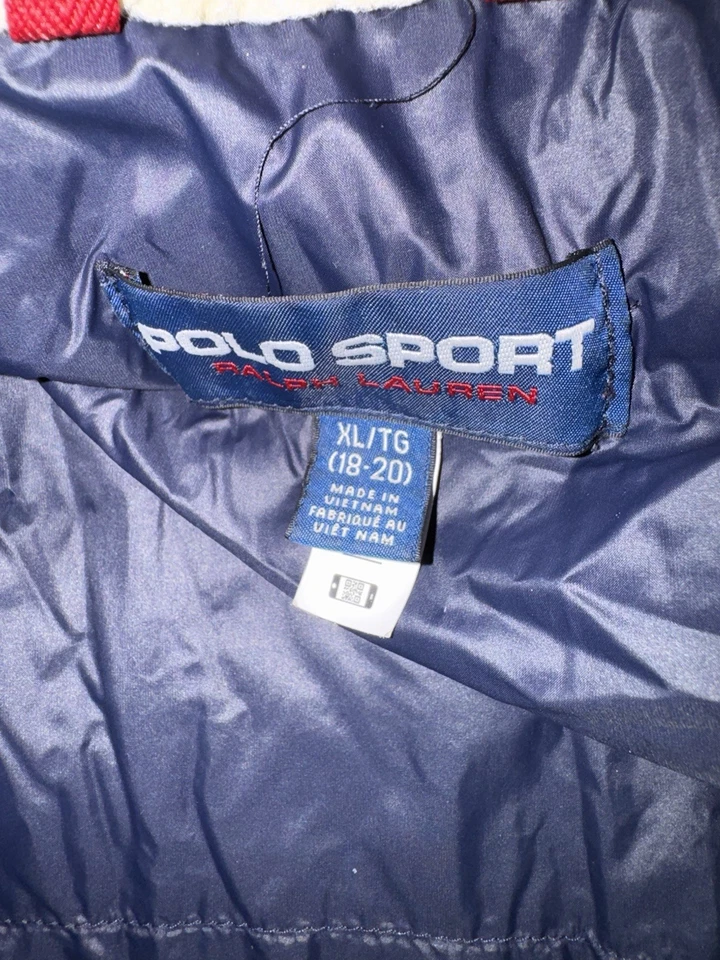 Ralph Lauren Polo Sport Down BLUE Puffer Jacket Water Repellant Size Youth XL - Image 3 of 3