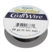 Soft Flex 28 Gauge Craft Wire - 120 Feet 1 Spool in a Pack - 120 Feet, Black