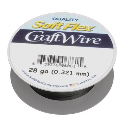 Soft Flex 28 Gauge Craft Wire - 120 Feet 1 Spool in a Pack - 120 Feet, Black 