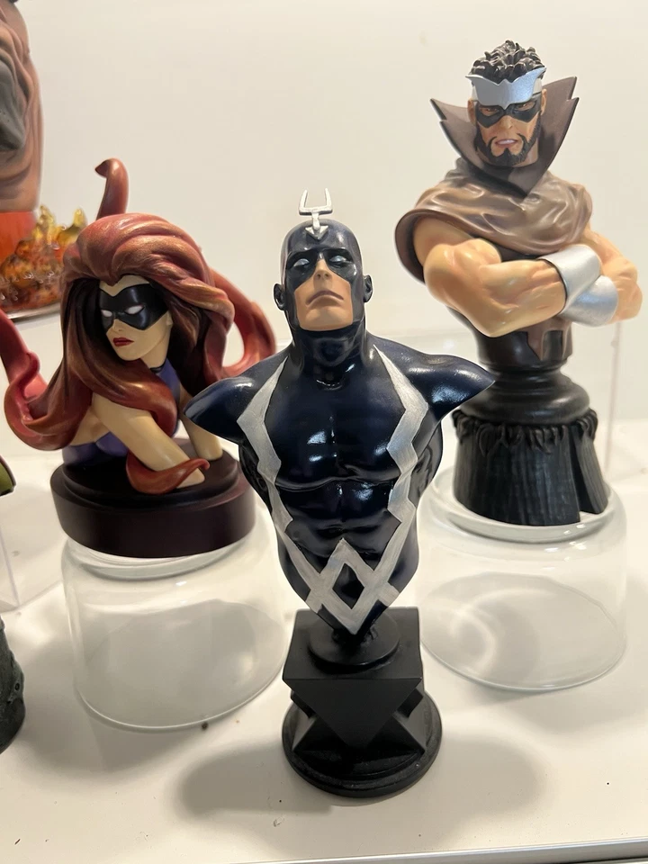 Bowen Marvel INHUMANS Mini Bust Set : Lockjaw Black Bolt Karnak Medusa Crystal - Image 4 of 4