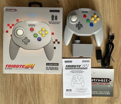Retro-Bit Tribute64 Wireless Controller für N64, Nintendo Switch & PC