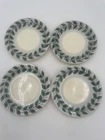 Red Wing Pottery Dinnerware Provincial Ardennes Green Leaves 4 plates 1941 6"