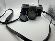 PENTAX Spotmatic SLR Film Camera w/ Lens, Strap Lens Cap Case Silver/Black