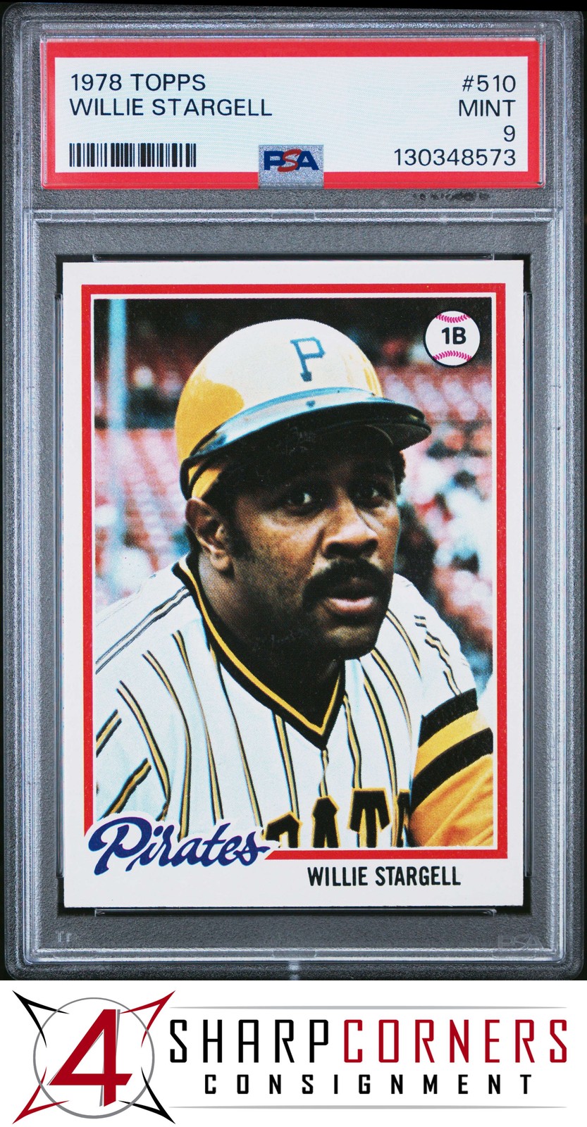 1978 TOPPS #510 WILLIE STARGELL PIRATES HOF PSA 9