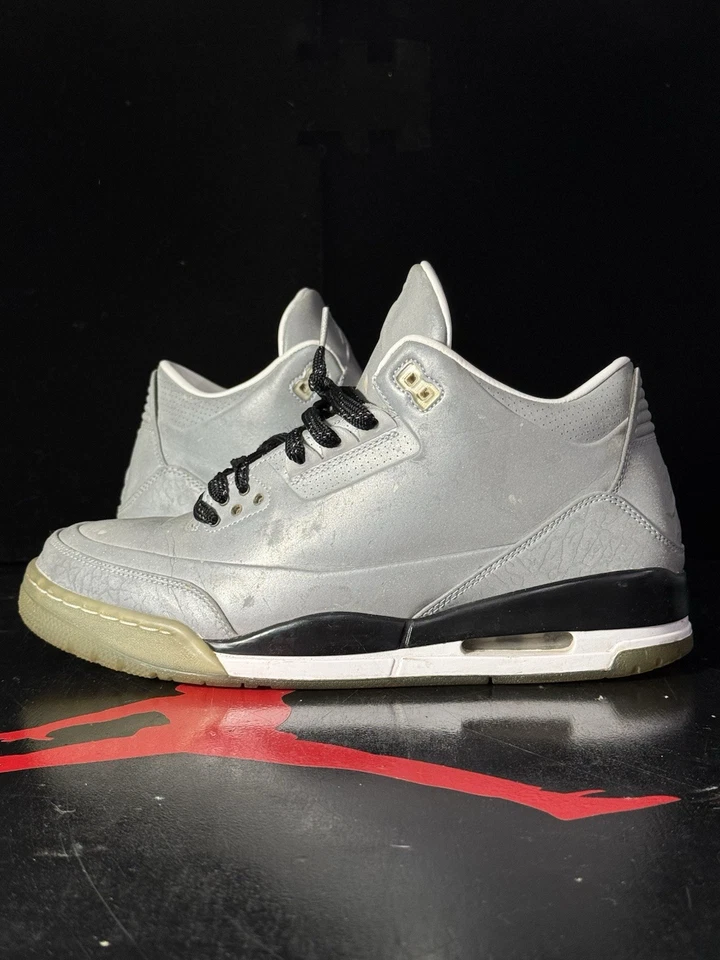 Air Jordan 3 5Lab3 Reflective Silver Size 10 - Image 2 of 4