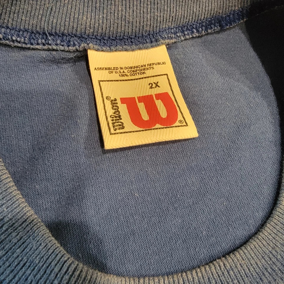 Vintage 90s Wilson Athleticwear Tank Top T Shirt Adult 2XL Cutoff - Image 3 of 4