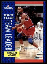 1991-92 Fleer Michael Adams Washington Bullets #398