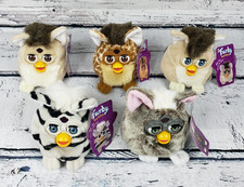 VINTAGE 1999 FURBY BUDDIES Tiger BEANBAG Plush Toy Lot Of 5 New w/Tags