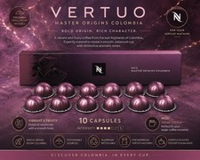 Nespresso Vertuo Colombia Coffee Pods 10 Capsules Master Origins Mug Size