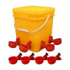 Automatic Chicken Feeder and Waterer Set, No Waste Poultry With 8 Bowls