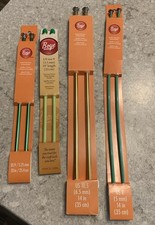 Boye Anodized Aluminum Plastic Knitting Needles 4 Pairs Size 8, 9, 10.5 New