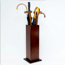 Entryway Wooden Rack For Walking Cane  Umbrella Stand Golf Clubs Storage Decor
