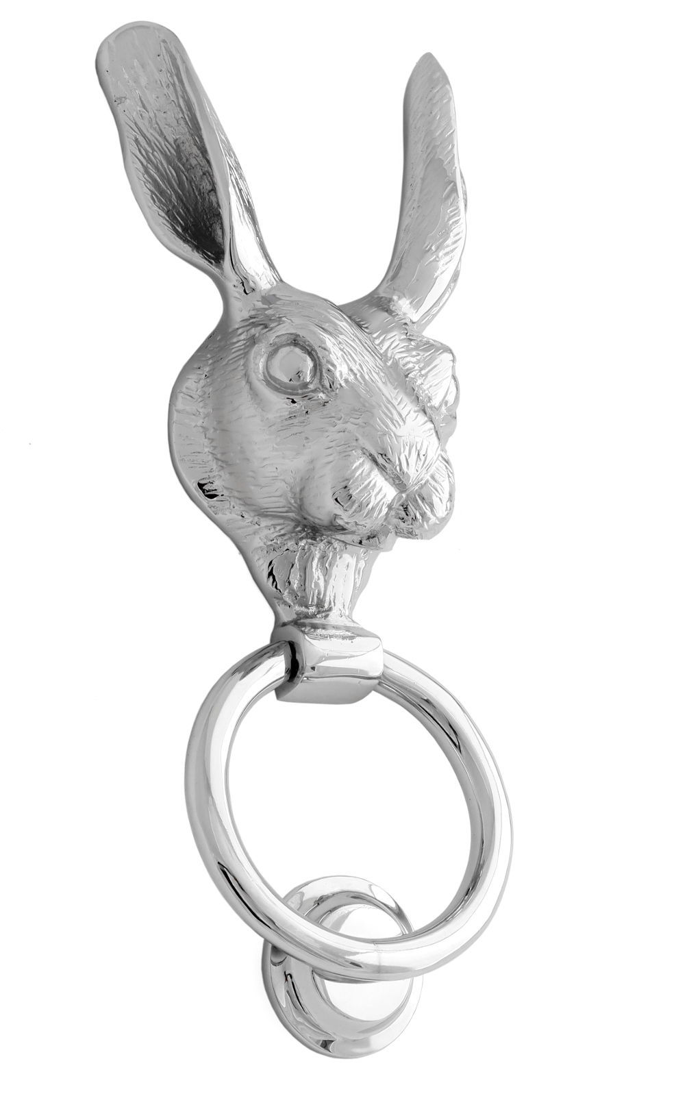 Rabbit Knocker Brass, Chrome & Nickel Hare Door Knocker - antique style rabbit animal ...
