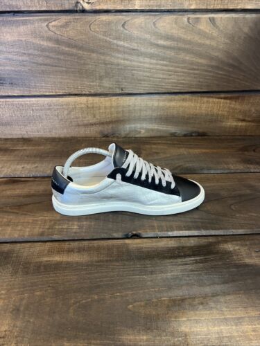 Oliver Cabell Low 1 Ivy Black & Silver Leather Sneakers Shoes Women Size 10 (40) - Picture 11 of 17