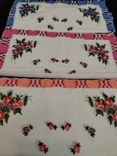 10 Ladies Handkerchiefs 100 Cotton Hankies Hanky Pocket 11.5" x 11.5" L525