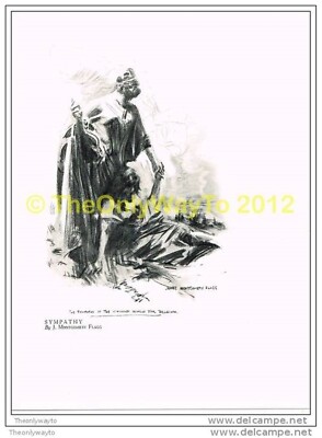 SYMPATHIE VON J MONTGOMERY FLAGG, Buchillustration (Druck), um 1914