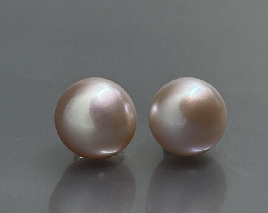 White and Gray Cultured Freshwater Pearl Cluster Earrings 14k Gold-plated Silver White and Gray Cultured Freshwater Pearl Cluster Earrings 14k Gold-plated Silver