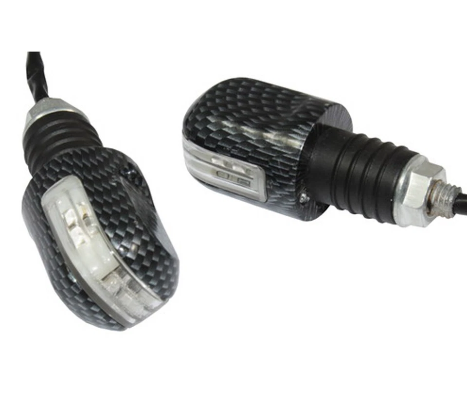 Blinkleuchte Blinker Blinklicht f Simson Schwalbe KR51 SR4 MZ ES Led SMD Carbon - Bild 3 von 4