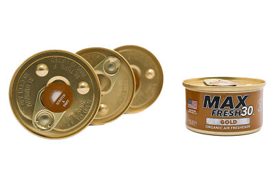Paradise Air Fresh Bio-Lufterfrischer, offene Dose Max 30 Stück 4 Dosen Gold