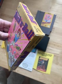 Rock 'n' Ball (Nintendo NES 1990) GAME, BOX, and RARE POSTER - W/MANUAL