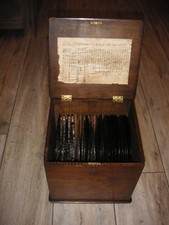 28 lastre di latta Symphonion 27 cm carillon con music box antico 28 dischi 10 5/8"