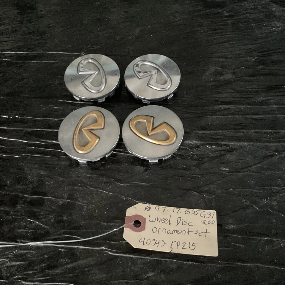 Juego de 4 adornos de disco de rueda 97-17 Infiniti G35 G37 Q60 40343-5P215 Foto 2 de 4