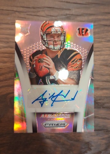 2014 Panini Prizm AJ McCarron Pink Breast Cancer Ribbon Auto RC #10/50 Bengals - Picture 3 of 4