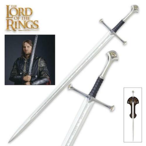 Lord of the Rings King Elessar Anduril 52" Sword with Plaque United Cutlery COA - Afbeelding 1 van 1