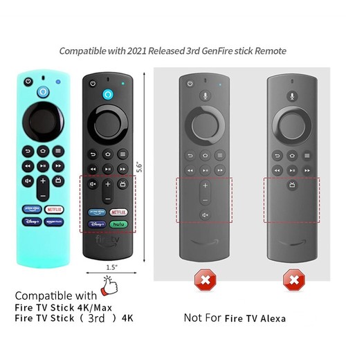 2 Stück Hülle für Amazon Fire TV Stick 3. Gen 2021 Alexa Sprachfernbedienung Cover - Bild 2 von 15