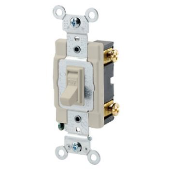 Leviton 54501-2I, Framed Toggle Switch 15A-120/277V, Ivory