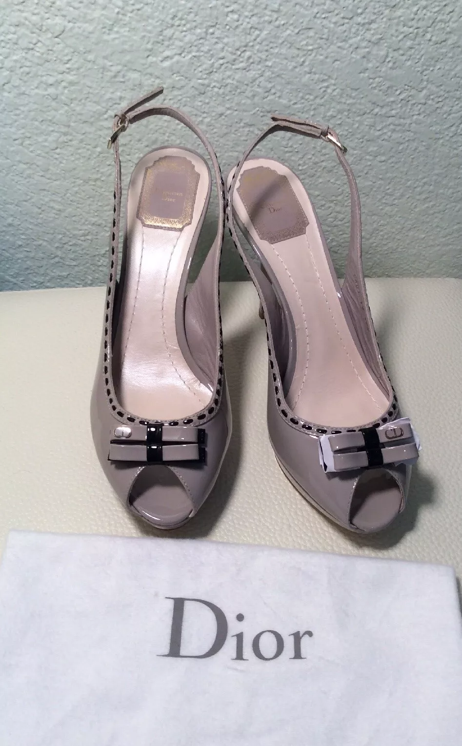 Chaussures en cuir verni authentique Christian Dior « Miss Dior » neuves 40,5