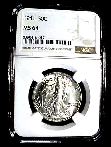 1941 WALKING LIBERTY HALF DOLLAR.....NGC MS64.....MIN. BID .01 & NO RESERVE!