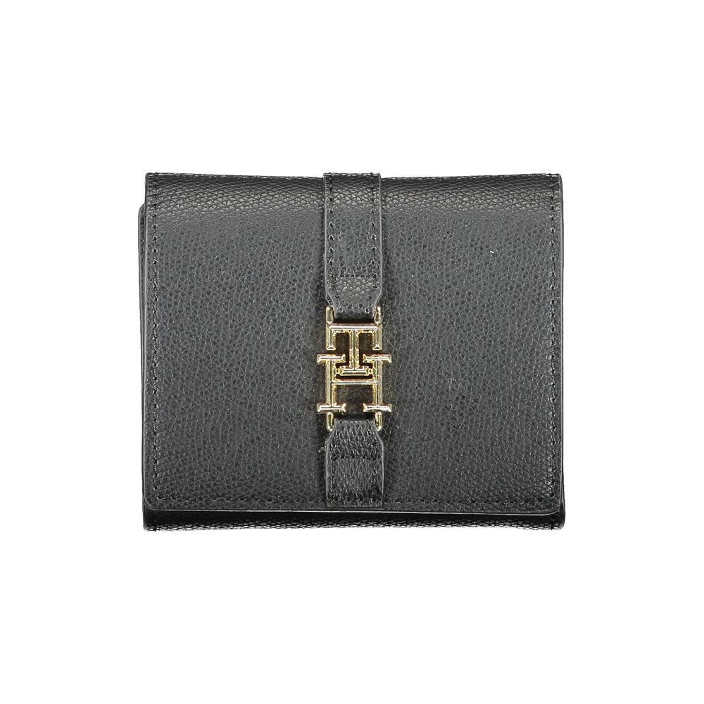 Tommy Hilfiger Black Polyester Slim RFID Wallet for Men