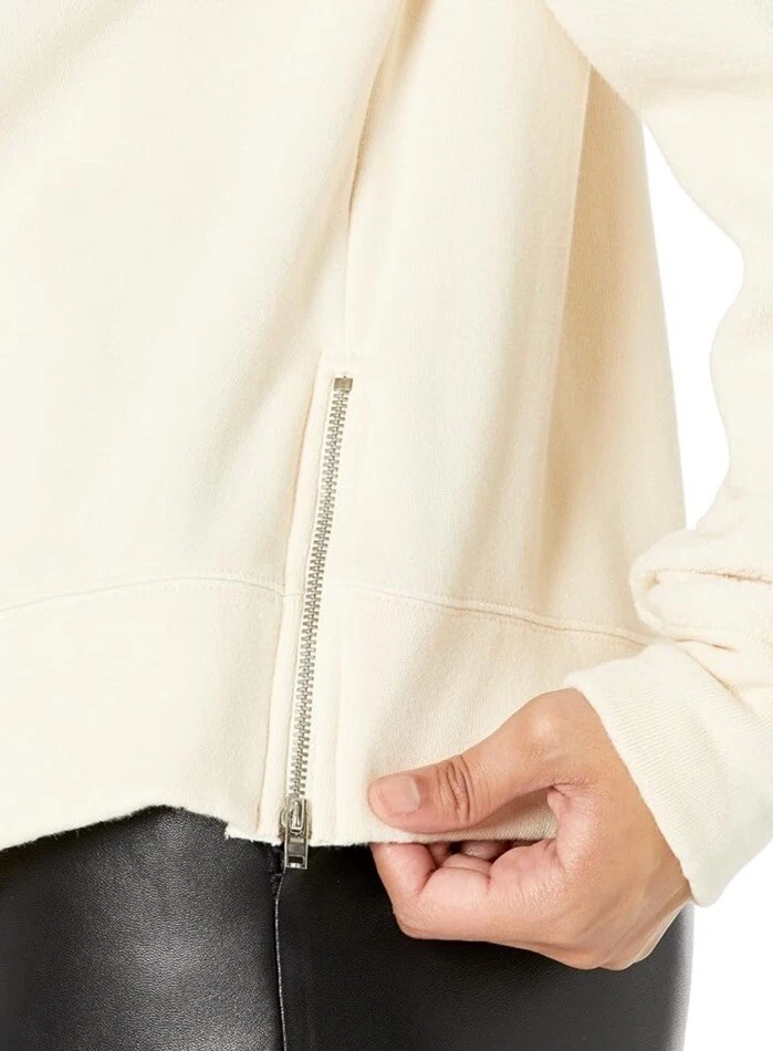 OFF WHITE Felpa Monrow Reverse Cream Mix Teddy Flees taglia S~ elegante