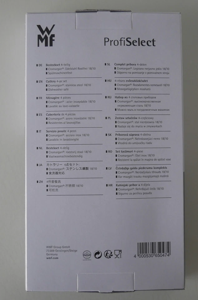 Nuevo y Emb. Orig. : WMF Juego de Cubiertos ProfiSelect !4 Piezas! Acero 18/10 - Imagen 3 de 4
