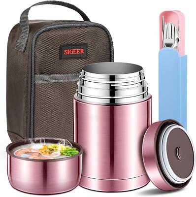 Thermos Food Flask 800ml Soup Flask with Spoon Stainless Steel