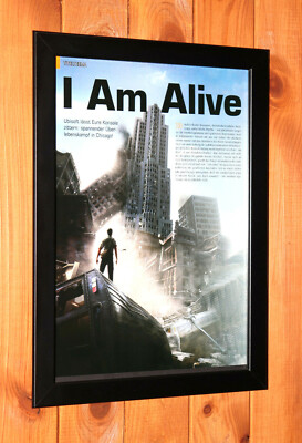 I Am Alive Ubisoft PS3 Xbox 360 Promo Small Rare Poster / Ad Page Framed