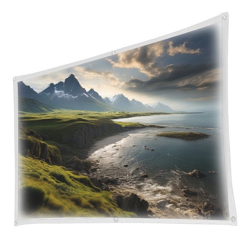 Pantalla de proyección portátil plegable de 100 pulgadas para noches de cine en interiores y exteriores - Imagen 2 de 5