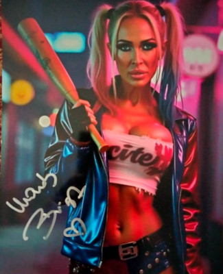 MANDY BRIGHT signed 8x10 PHOTO Harley Quinn cosplay LOT E